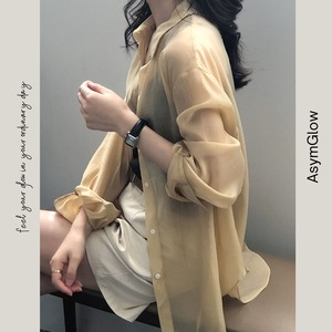 オーバーサイズボタンダウン シアーシャツ(５colors) 　A00338