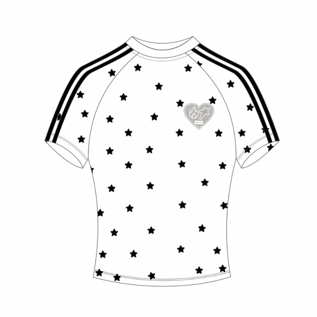 full star line design short-sleeve tee　フルスターラインデザイン半袖ティー　J2087