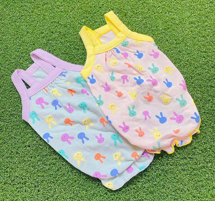 【SALE】ウサギタンクトップ S ~ XL 2color / 犬服 春夏 新作 ドッグウェア 可愛い 犬の服 袖なし ノースリーブ ペット洋服