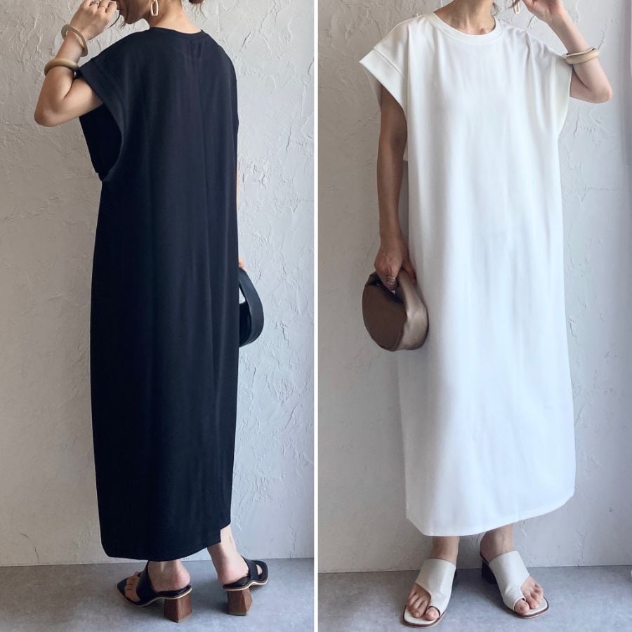 即納 オーバースリーブロングワンピース She S Closet