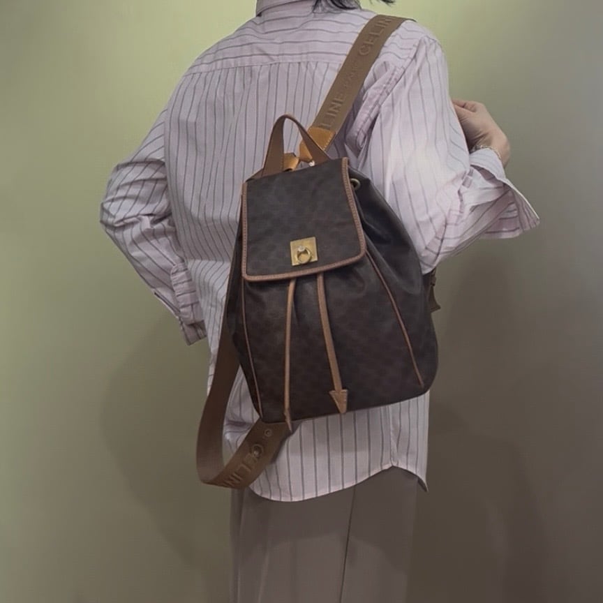 1148 【 CELINE 】OLD CELlNE セリーヌ 紐ロゴ マカダム デザイン 1148 【 CELINE 】OLD CELlNE セリーヌ 紐ロゴ マカダム デザイン
