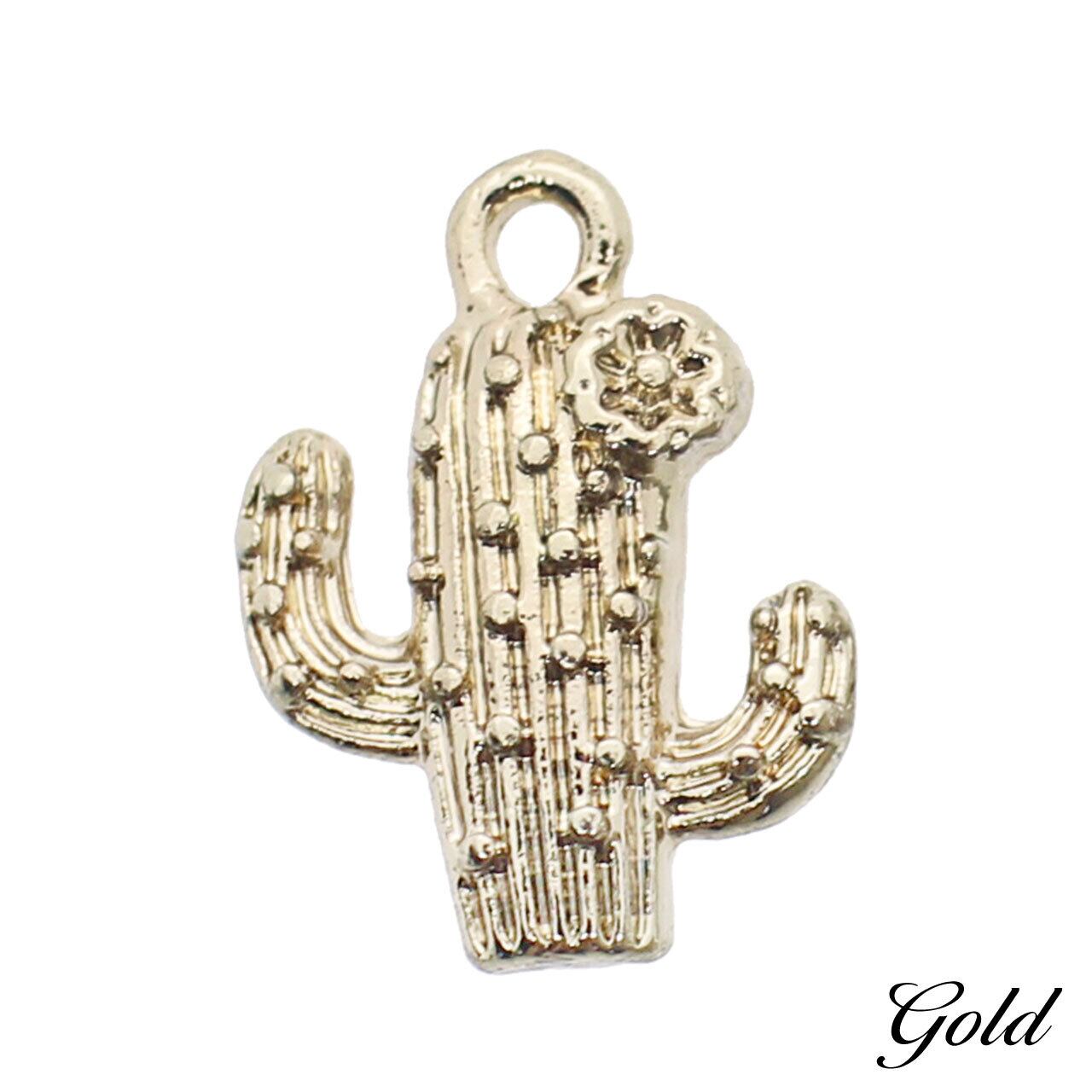 チャーム キーホルダー ペンダントトップ サボテン 植物 10個 16mm