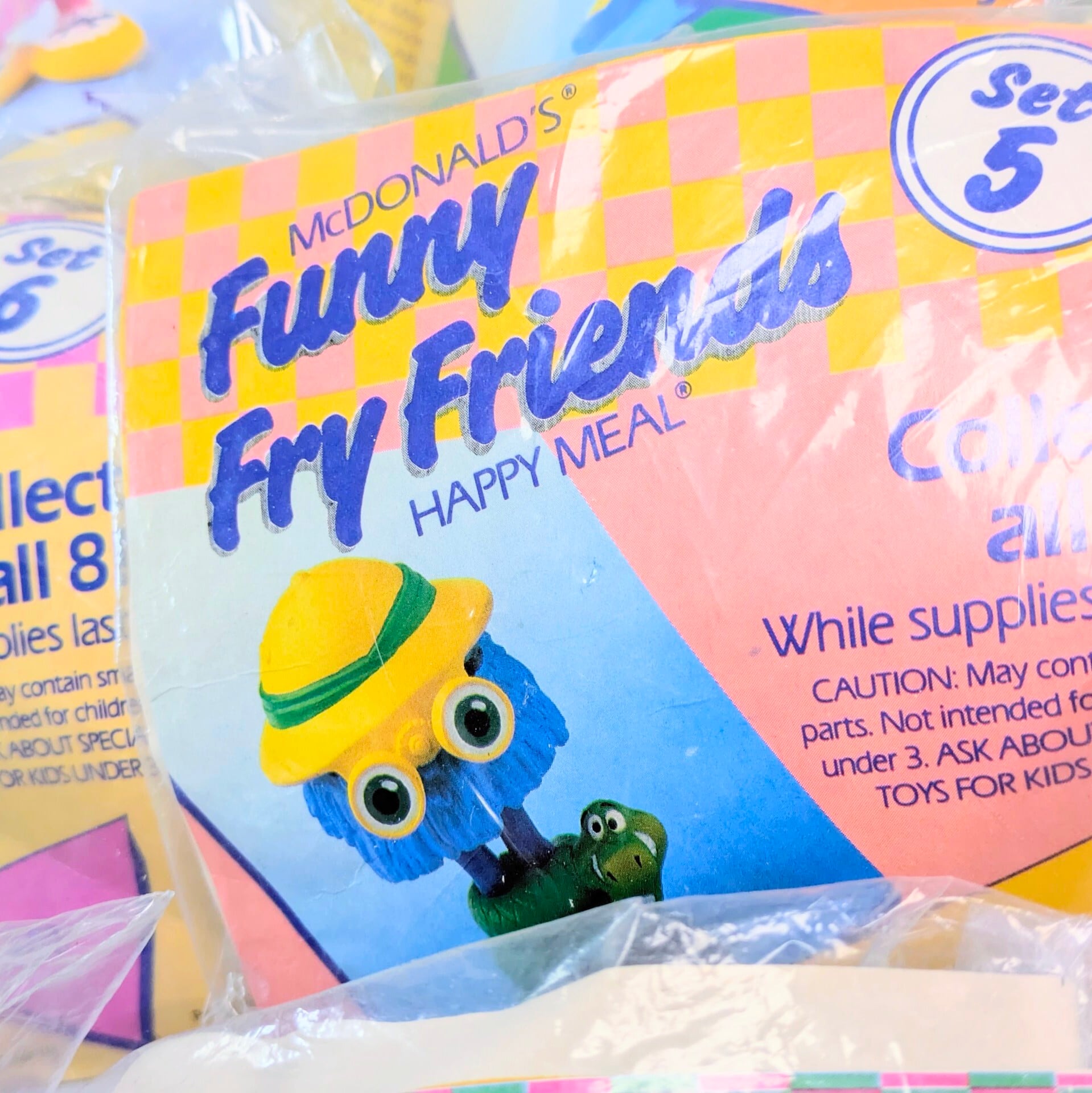 ☆DEADSTOCK / VINTAGE 1989☆【 McDonald's / マクドナルド 】1989 McDonald's Happy Meal Toy "Funny Fry Friends" 全8種SET / Happy Meal Toy / ミールトイ / フライキッズ / フライガイ / フライガール 〚アメリカン雑貨 アメトイ〛
