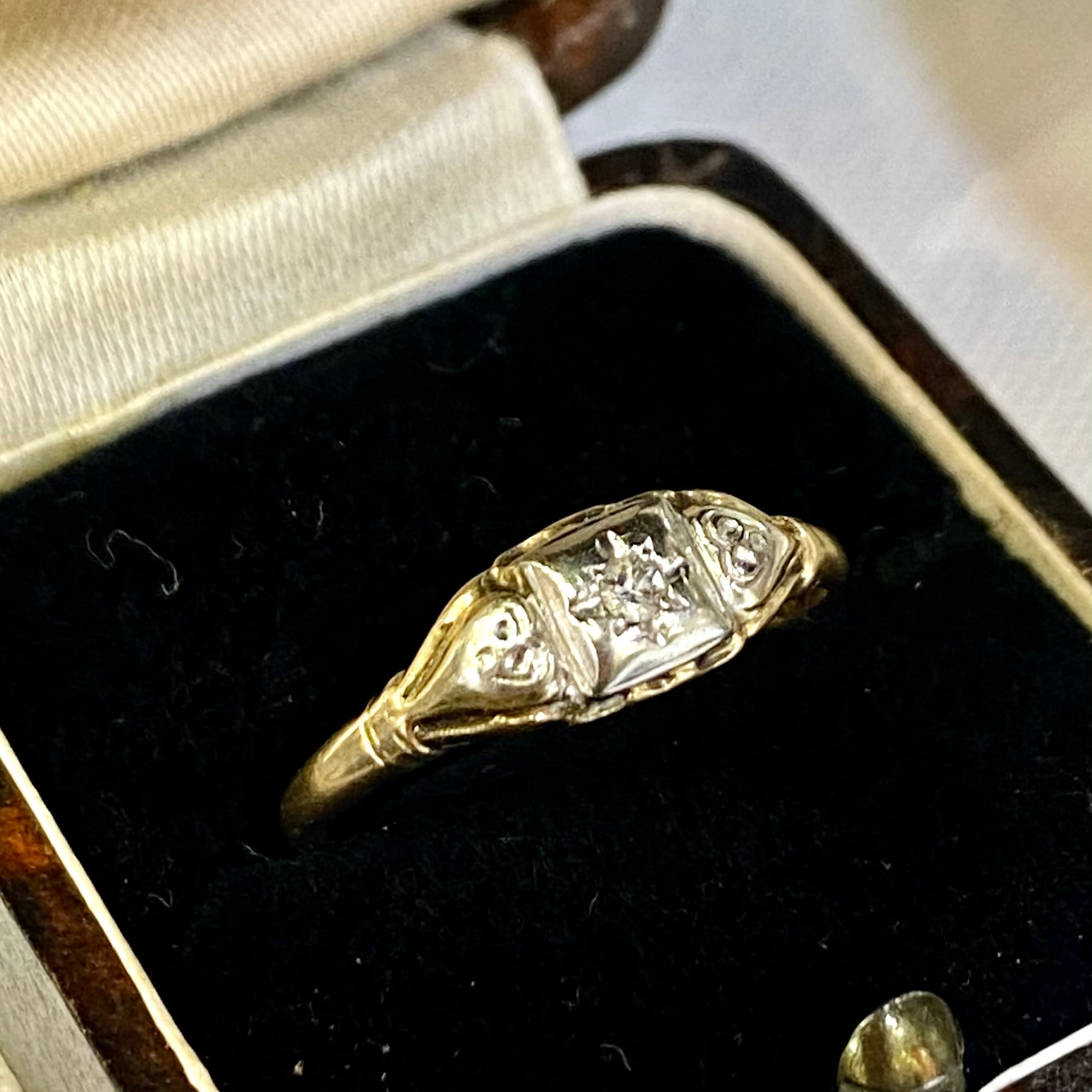 アメリカ　1920S〜30S アンティークリング ダイヤモンド