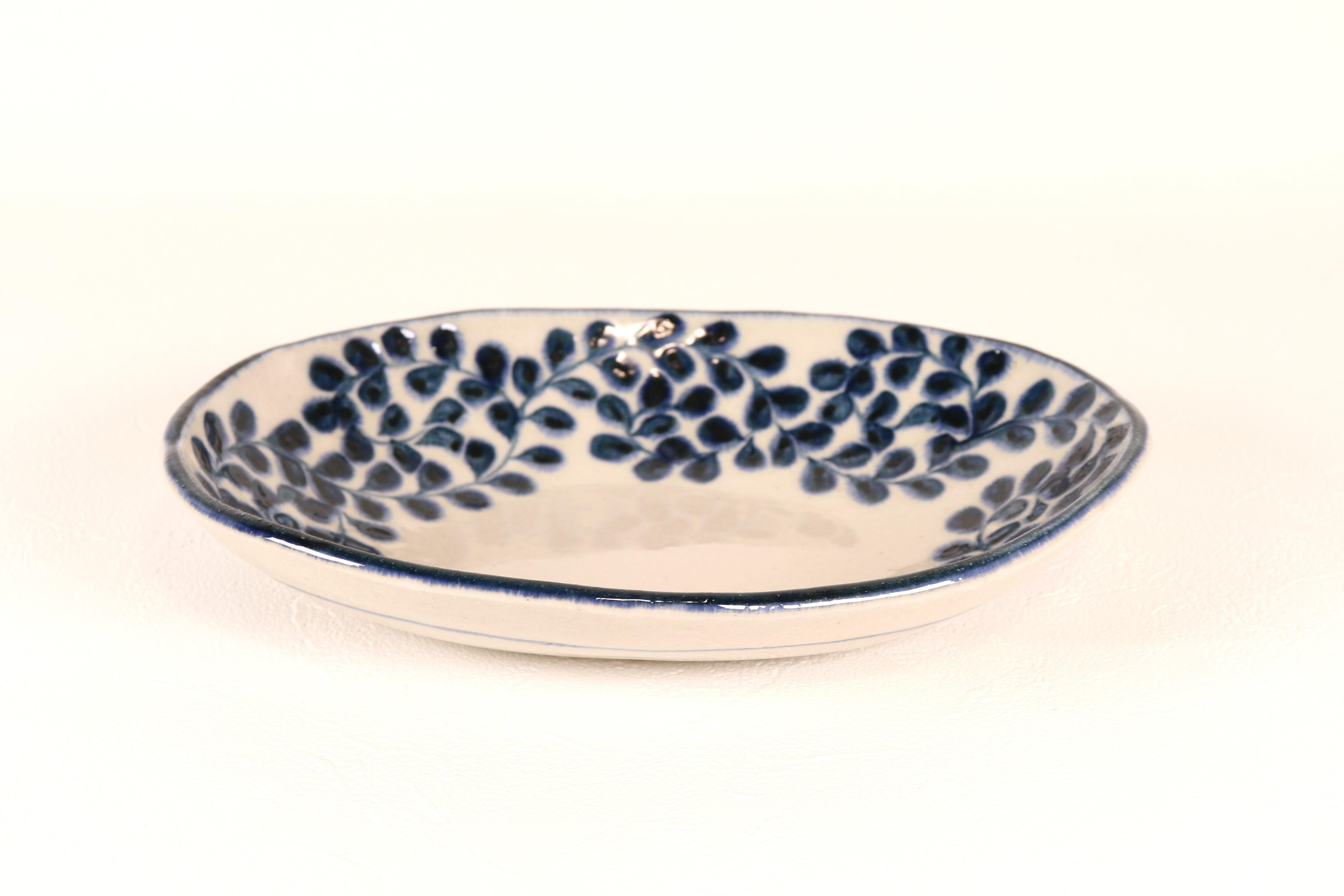 安南 楕円カレー鉢 タコ唐草【B級品 特価】