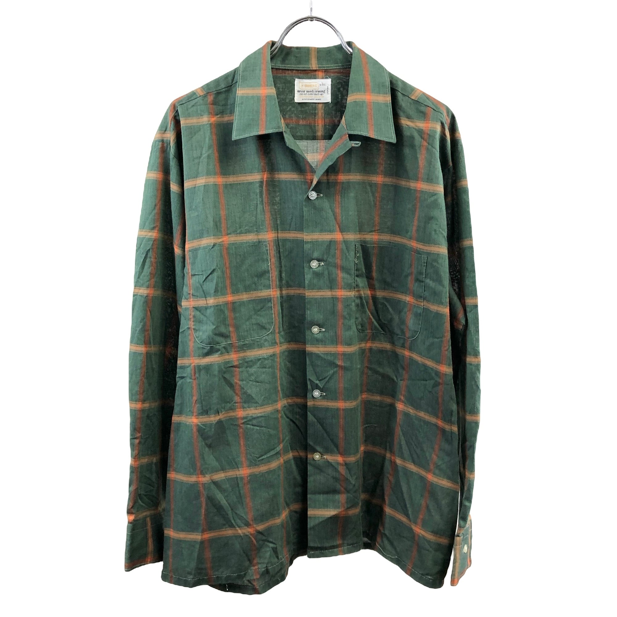 60s 70s BRENT MONTGOMERY WARD オープンカラーシャツ 5625642312a476fe358d9be158b3e7