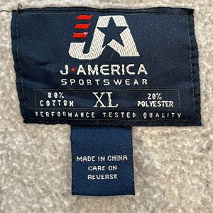 【JAMERICA】ハーフジップ スウェット トレーナー ホテル Sugar Lake Lodge 刺繍ロゴ ワンポイントロゴ XL US古着