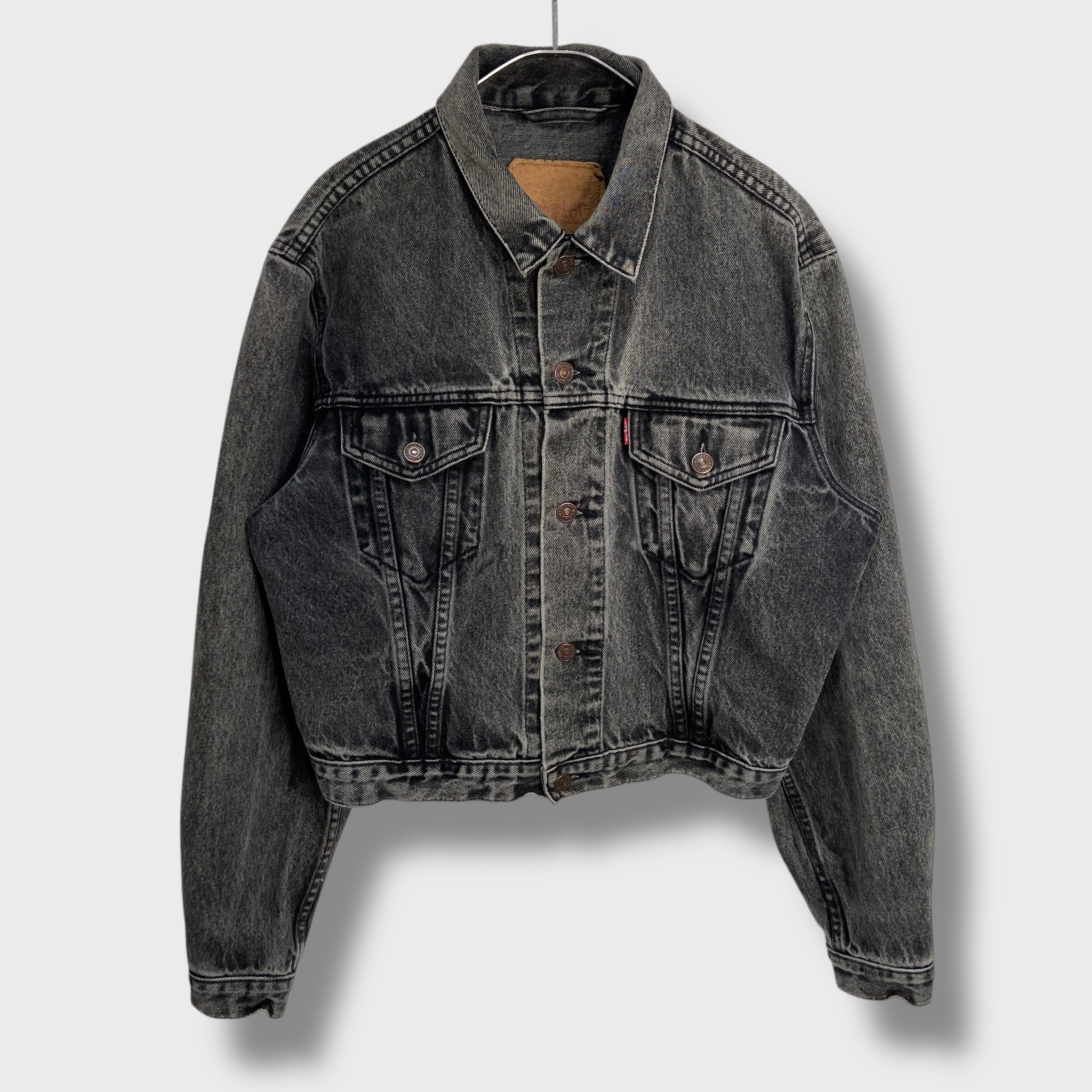 DLEWIS 黒 ジャンパー 80-90s Levi's 71163 ブラックデニムGジャン 短丈 黒 M | 古着屋 Uan