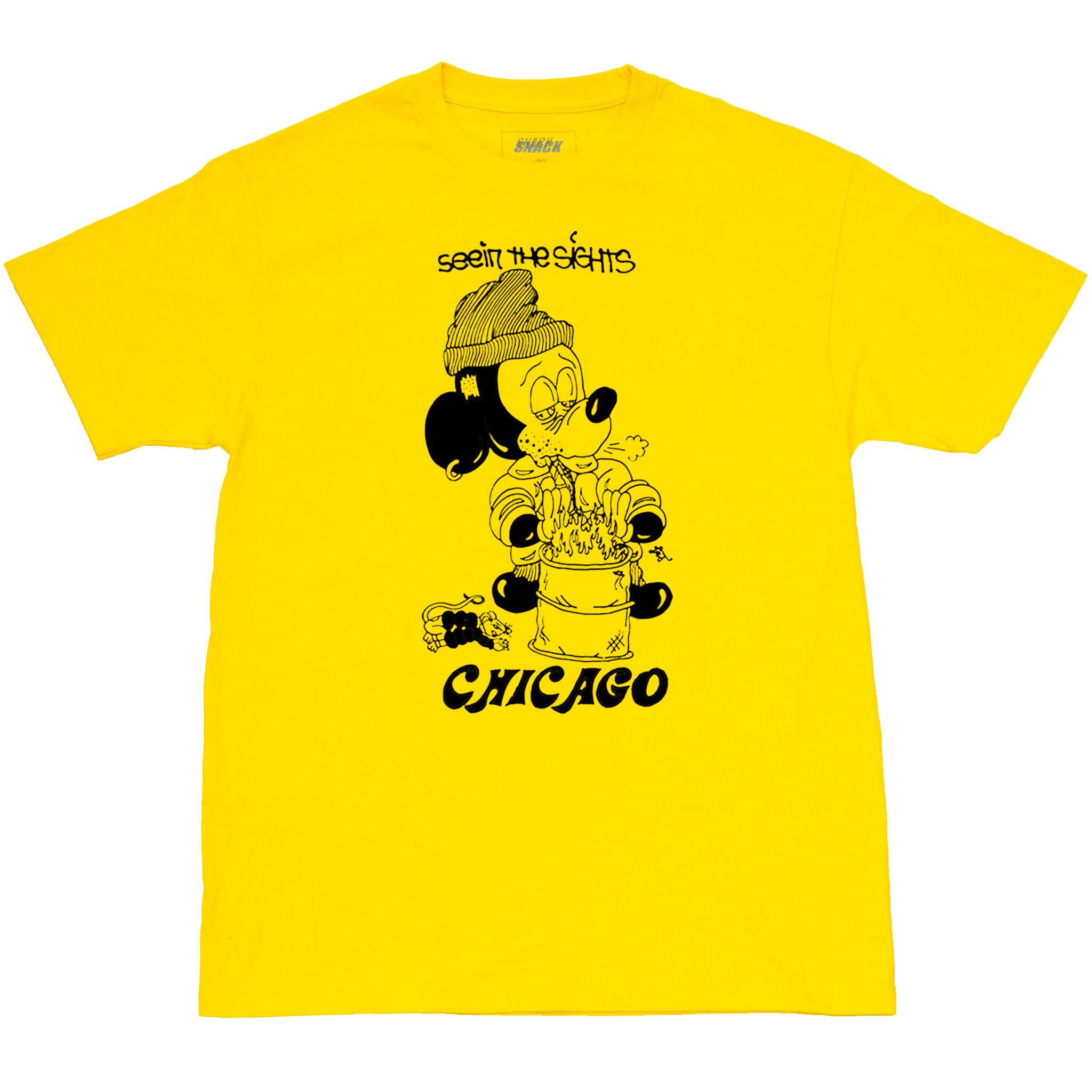 Snack Skateboards 【SEEIN THE SIGHTS CHICAGO TEE - YELLOW】