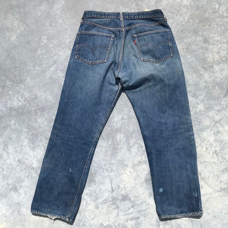 60's 70's LEVI'S リーバイス デニム 501 Big E 刻印6 足長R 不均等V