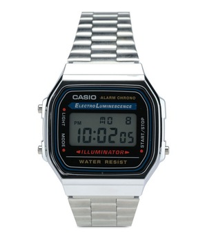 Digital Alarm Chrono Stainless Steel [A168WA-1WDF]