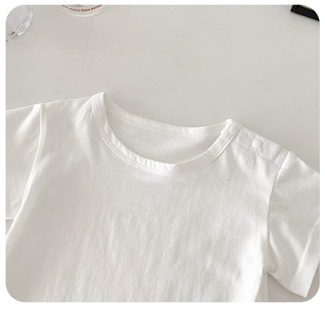 【セット】くま柄デニムサロペットロンパース半袖Tシャツセット - 15