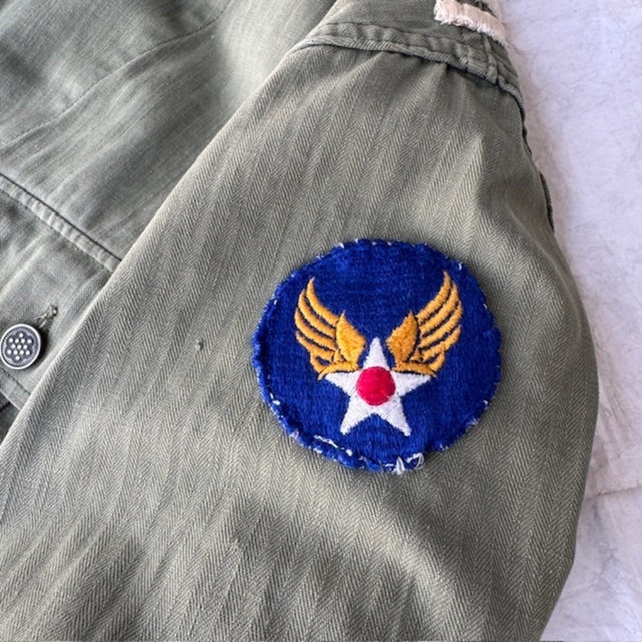 US Army M-41 HBT Shirt Jacket 46R 40s 画像18