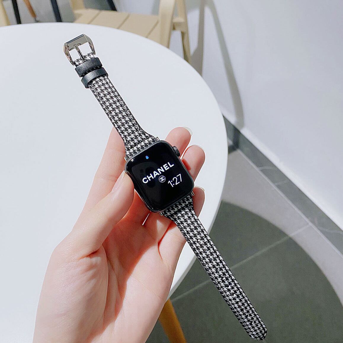 【即納】残り44mmのみ モノトーン千鳥柄 Apple Watch ベルト アップルウォッチ バンド 韓国 44mm対応 | USAGI CASE(ウサギケース)韓国iPhoneケース通販 【即納】残り44mmのみ モノトーン千鳥柄 Apple Watch ベルト アップルウォッチ バンド 韓国 44mm対応 | USAGI CASE(ウサギケース)韓国iPhoneケース通販