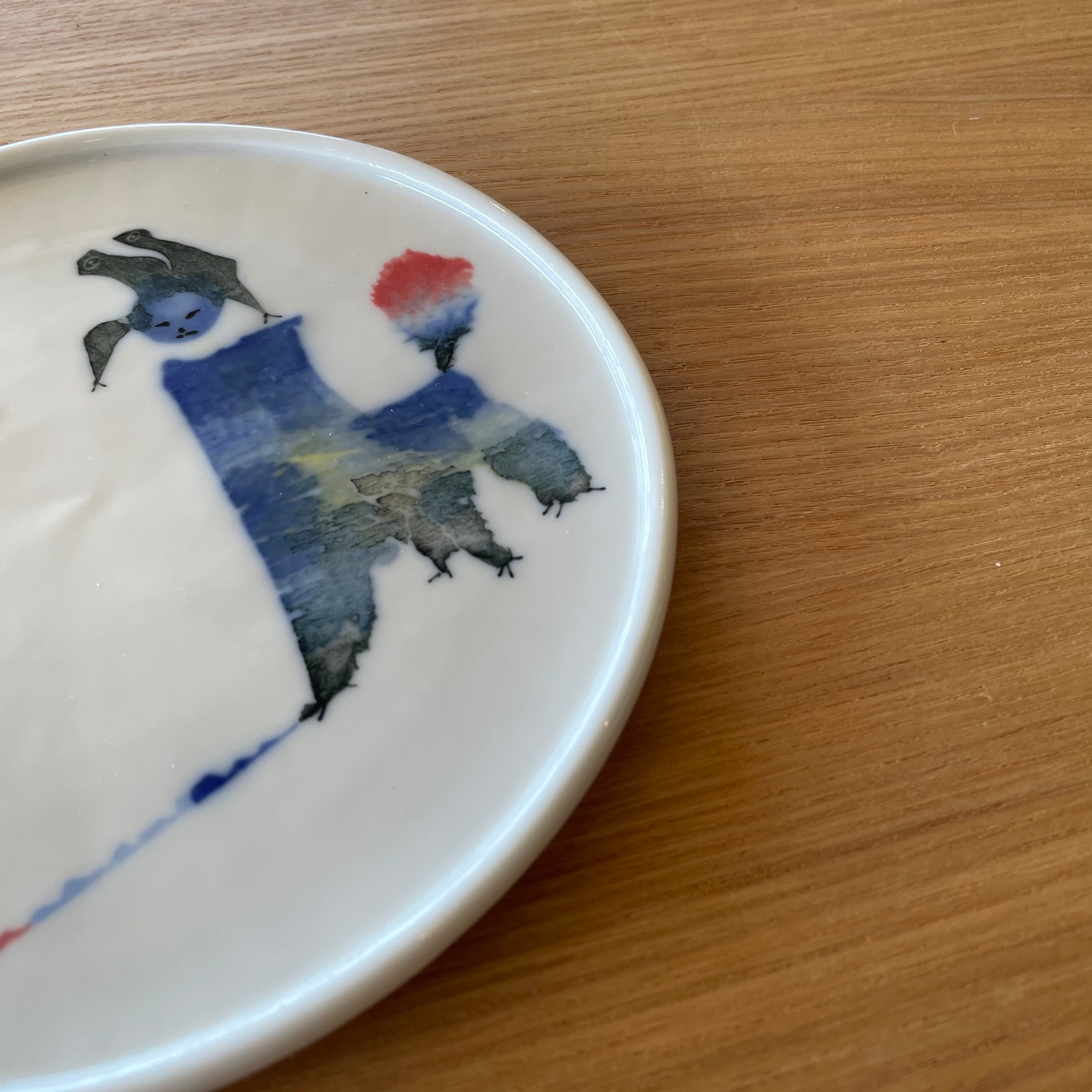 常滑 一ツ松綾乃 和紙染5寸皿 iso227 | ISOBEYA