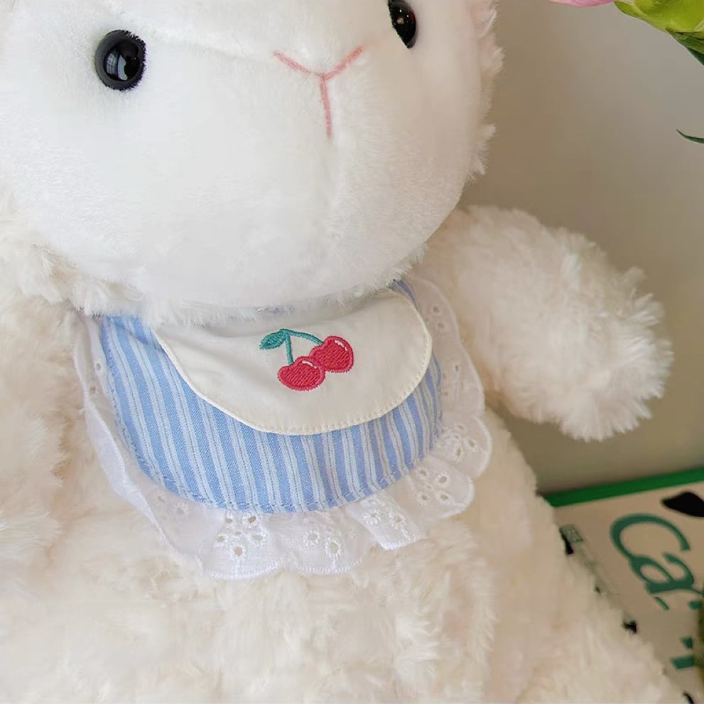 スタイ付きふわふわアニマルぬいぐるみ 取り外し可能 40cm うさぎ くま