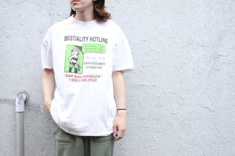80s~90s vintage tee 羊 SEX エロT