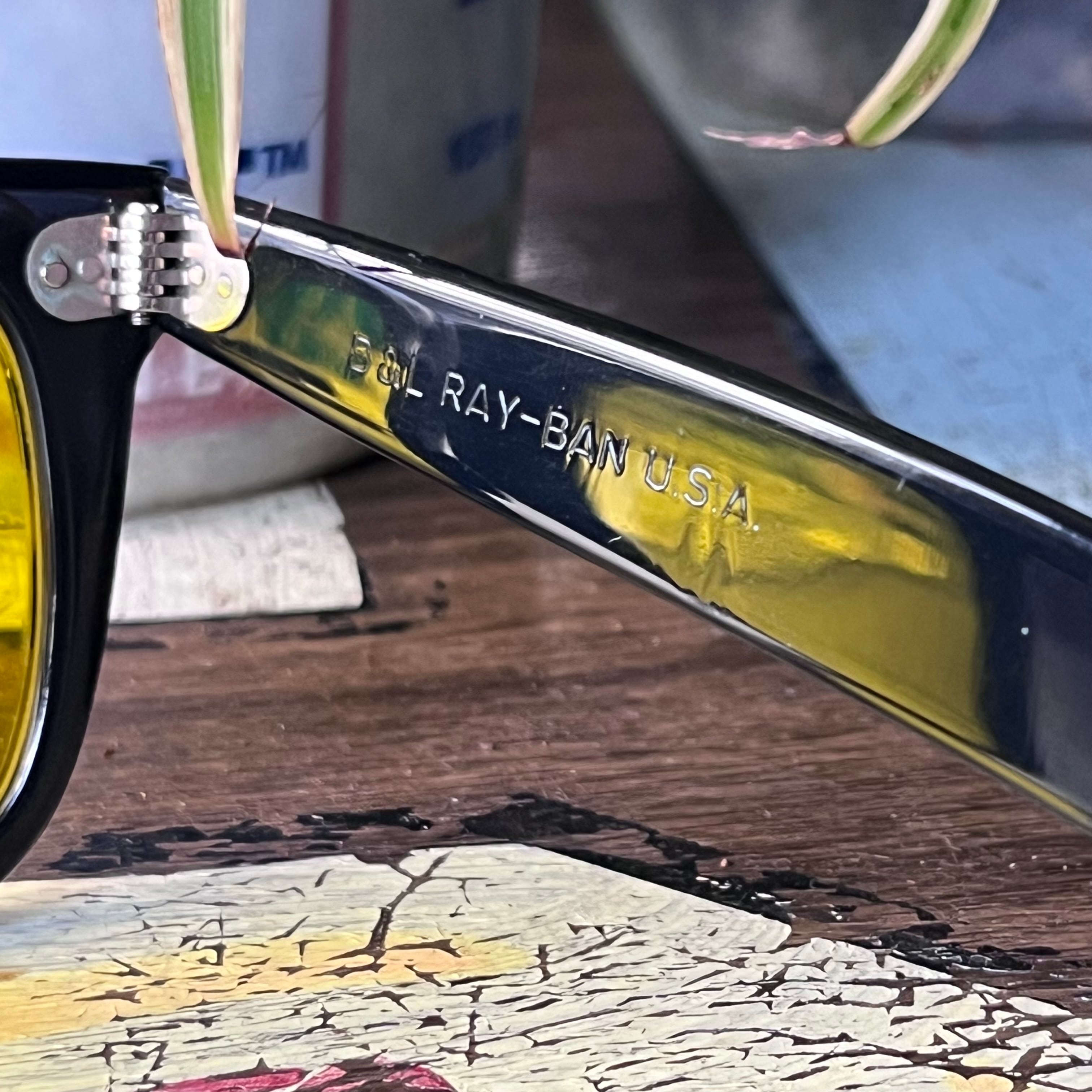 Circa 80's Vintage Bausch & Lomb “Ray-Ban Wayfarer” Ebony