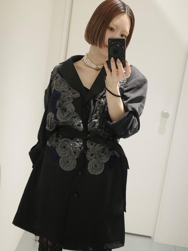 【26AW】FUMIE TANAKA フミエタナカ / ジャケット / satin embroidery  CO