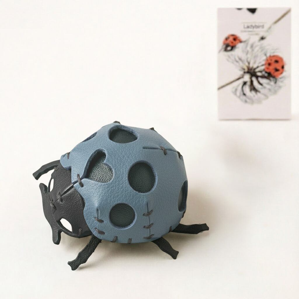 ブルー】てんとうむし ｜ 革模型キット 004 レザークラフト DIY | 京都