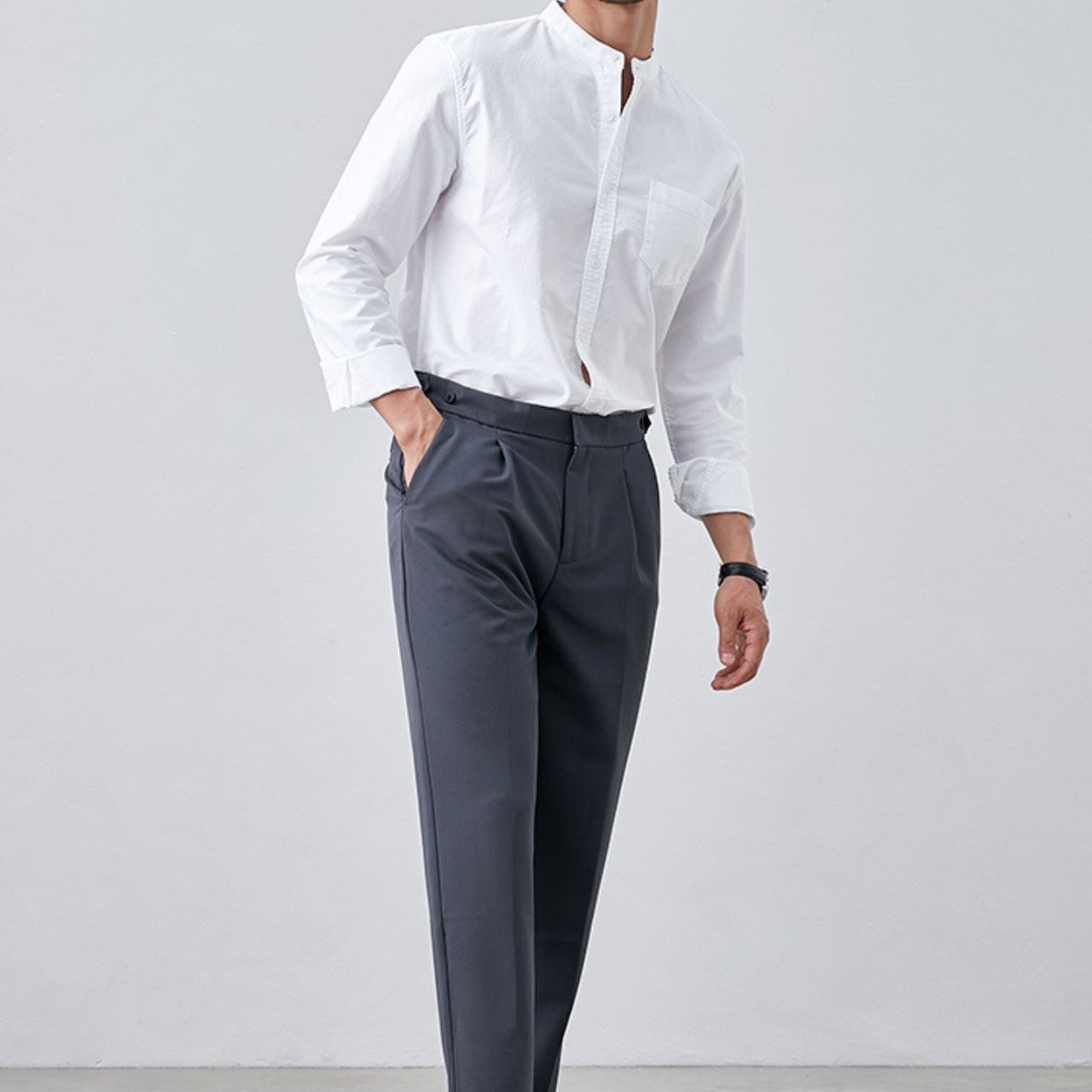 スタンドカラーベーシックシャツ MT0210006