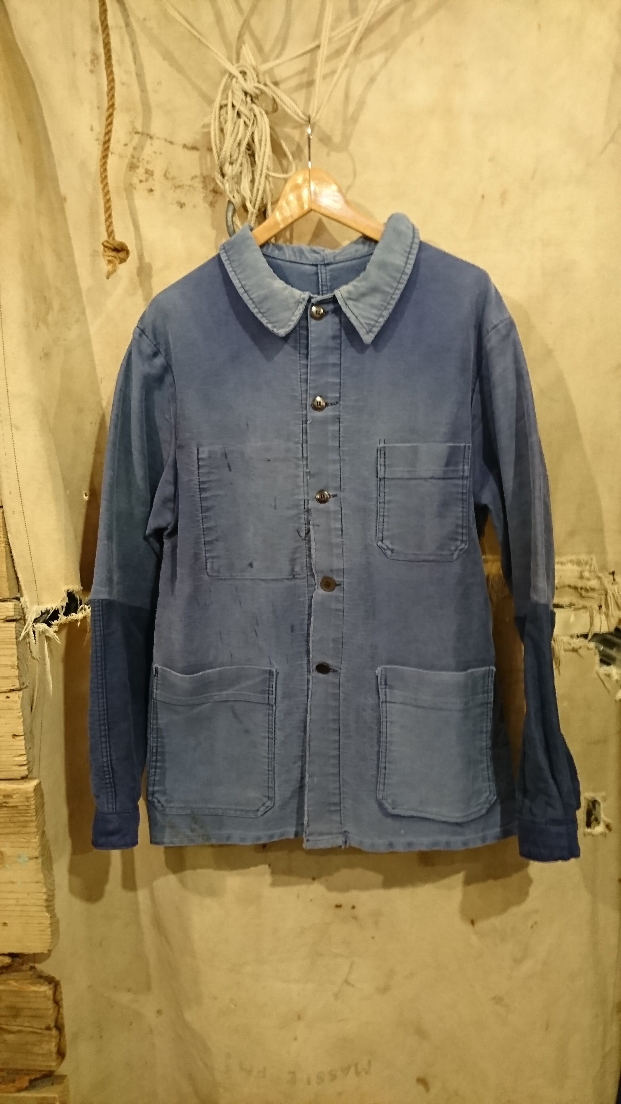 VINTAGE FRENCH WORK MOLESKIN COVERALL