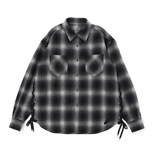 RIOT FACETASM/ライオット ファセッタズム/LACE UP CHECK SHIRT