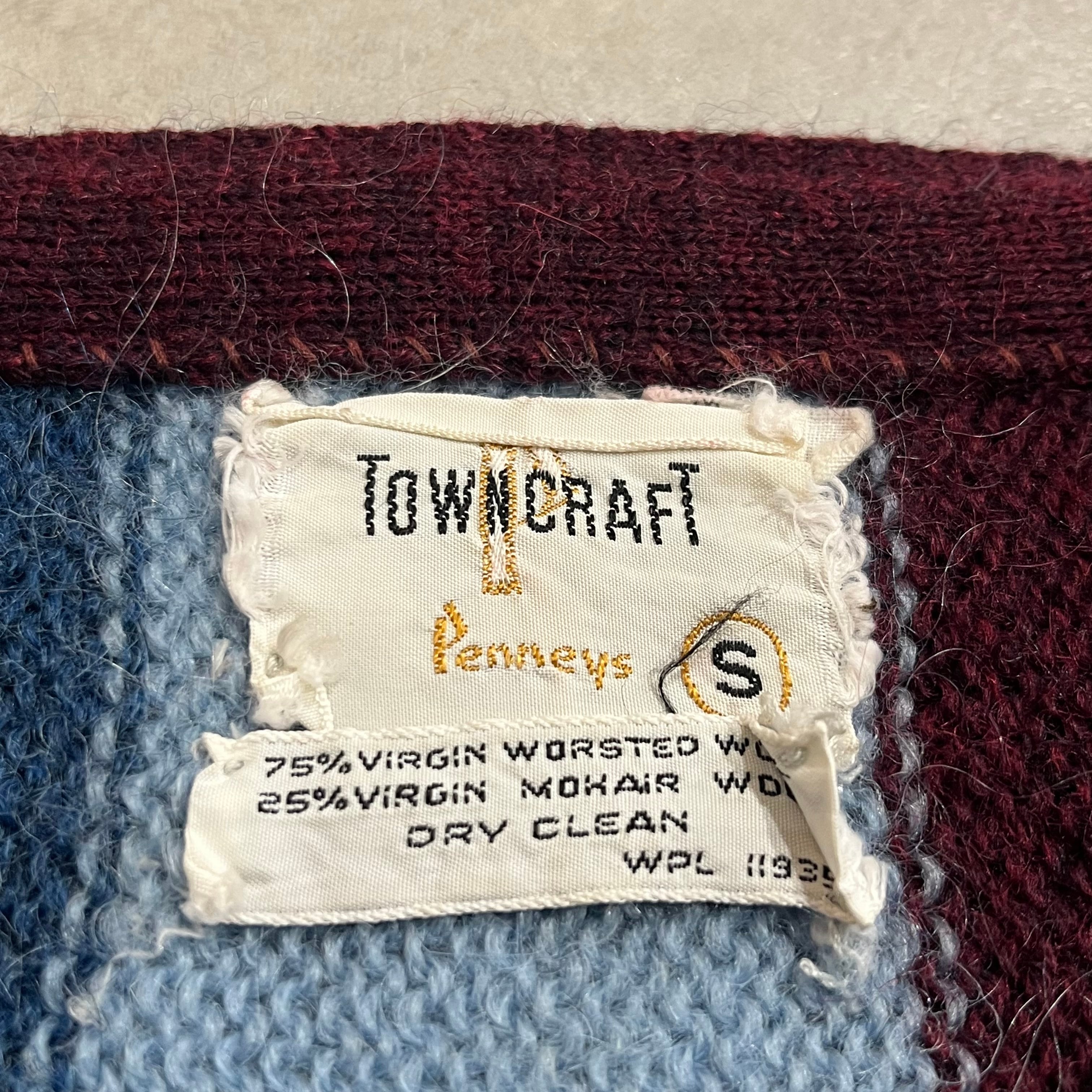 60年代〜 size : S【 TOWNCRAFT 】タウンクラフト モヘア モヘア