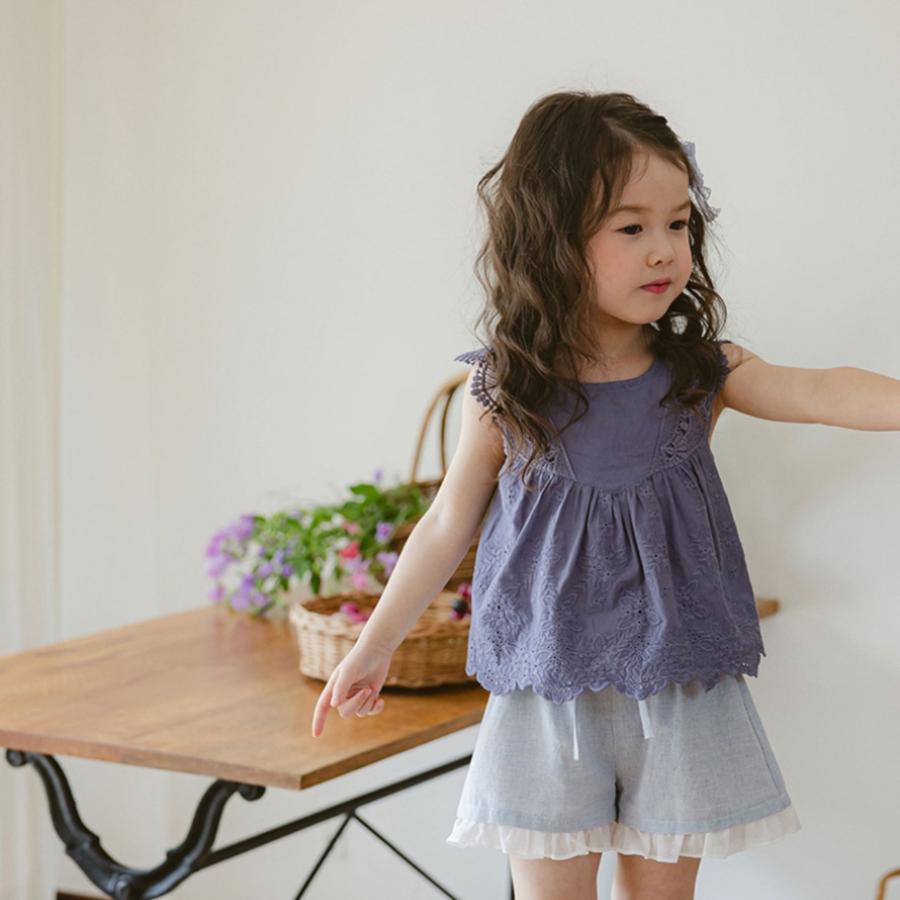 夏レイヤードデザインショートパンツ