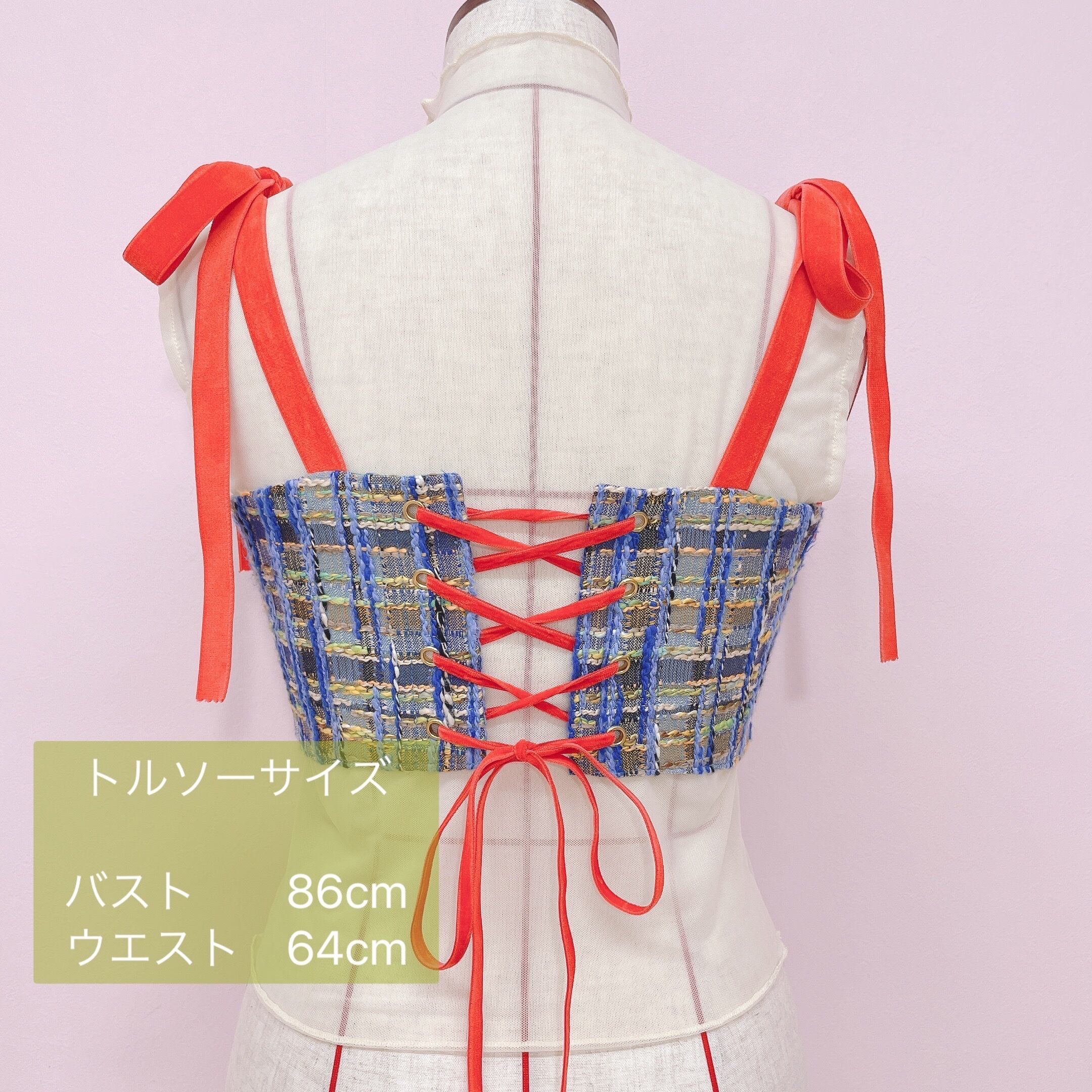 ビスチェ【ツイード青】 | Powderkikaku ltd.