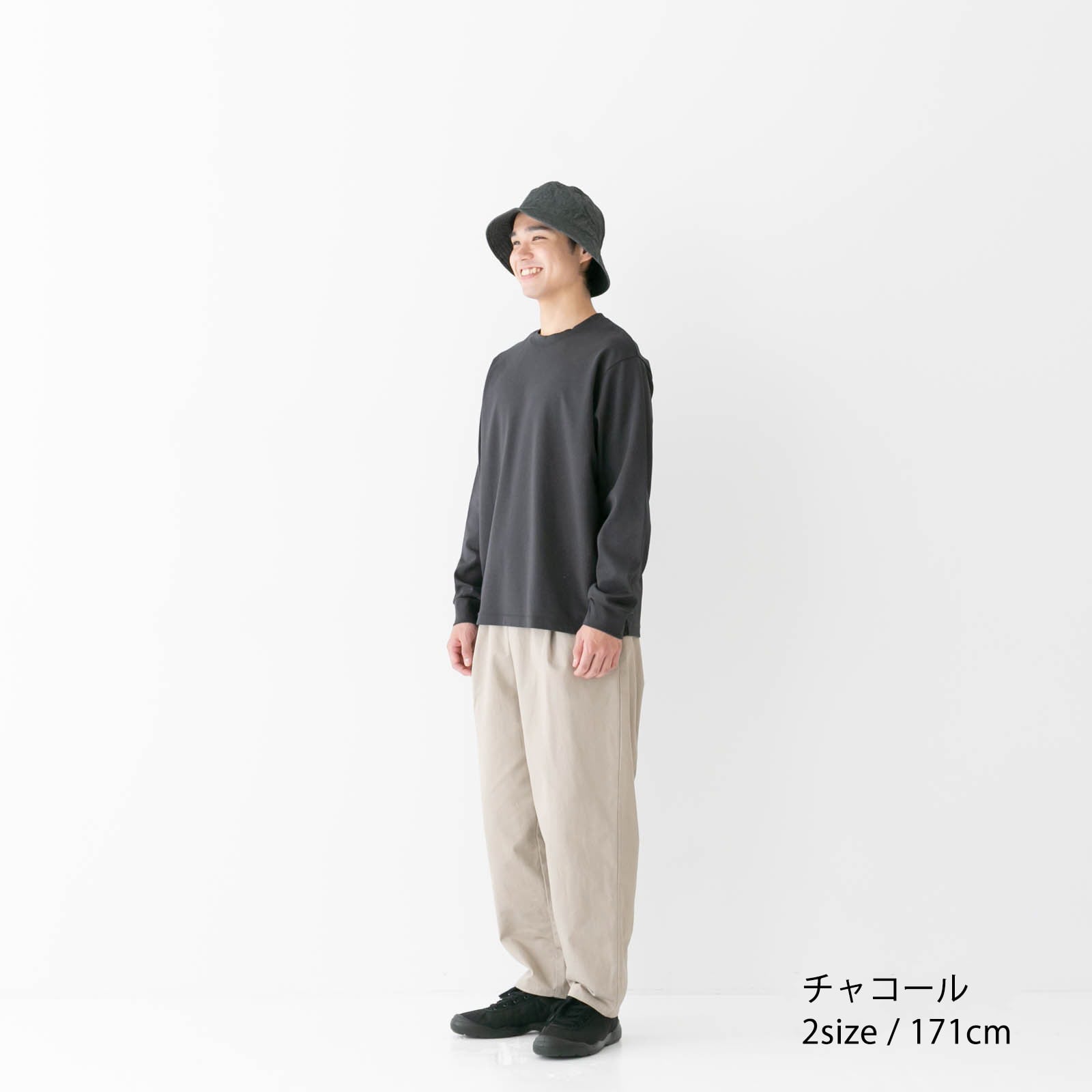 リネン RINEN 40/1ポンチ クルーネック(R17600)全4色