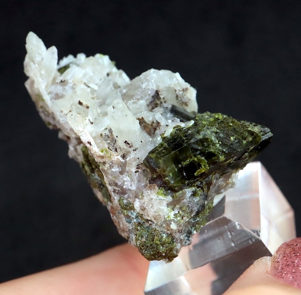 エピドート 緑簾石 クォーツ水晶 12.2g EPD075 原石 鉱物 天然石