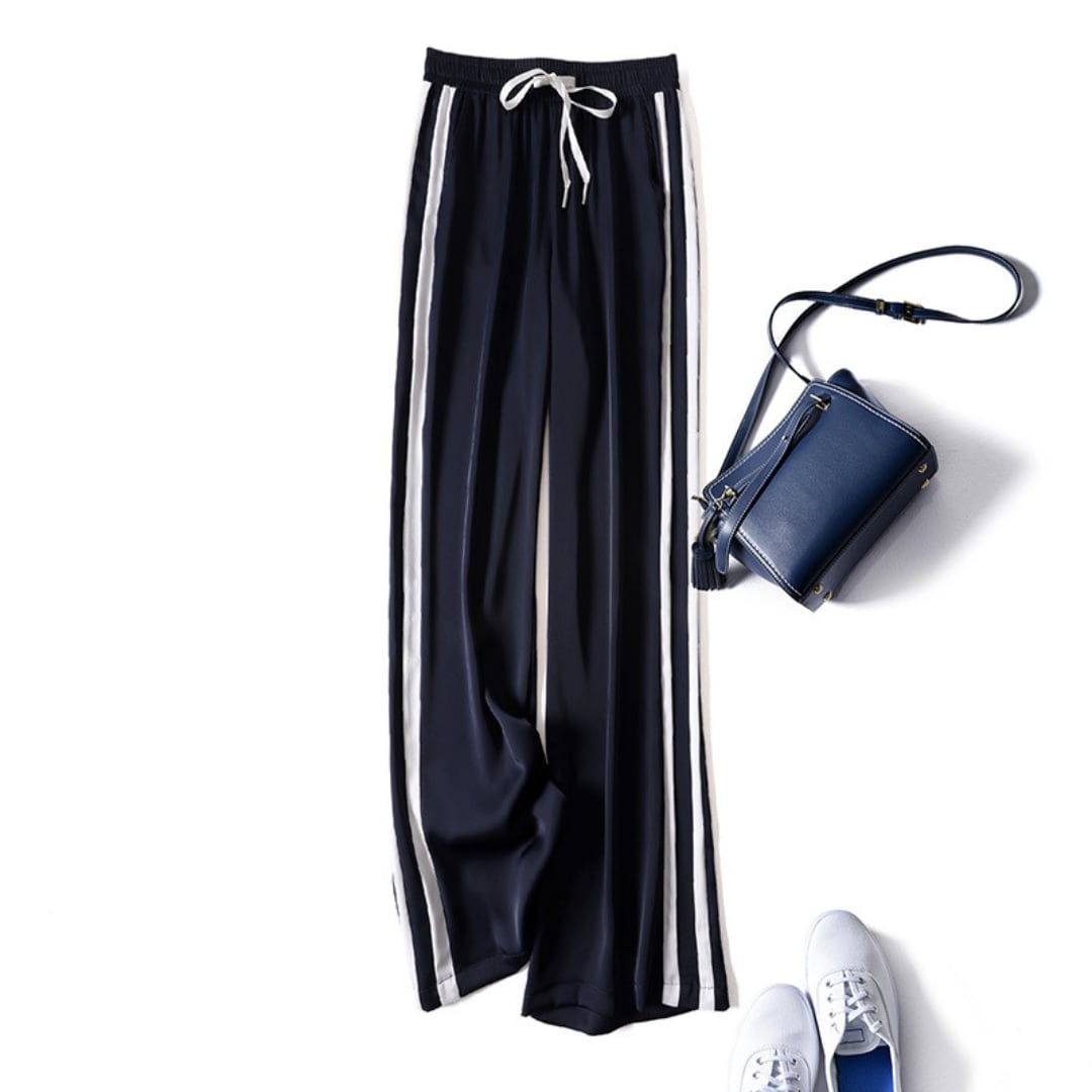 サイドライン サテン パンツ 3412487