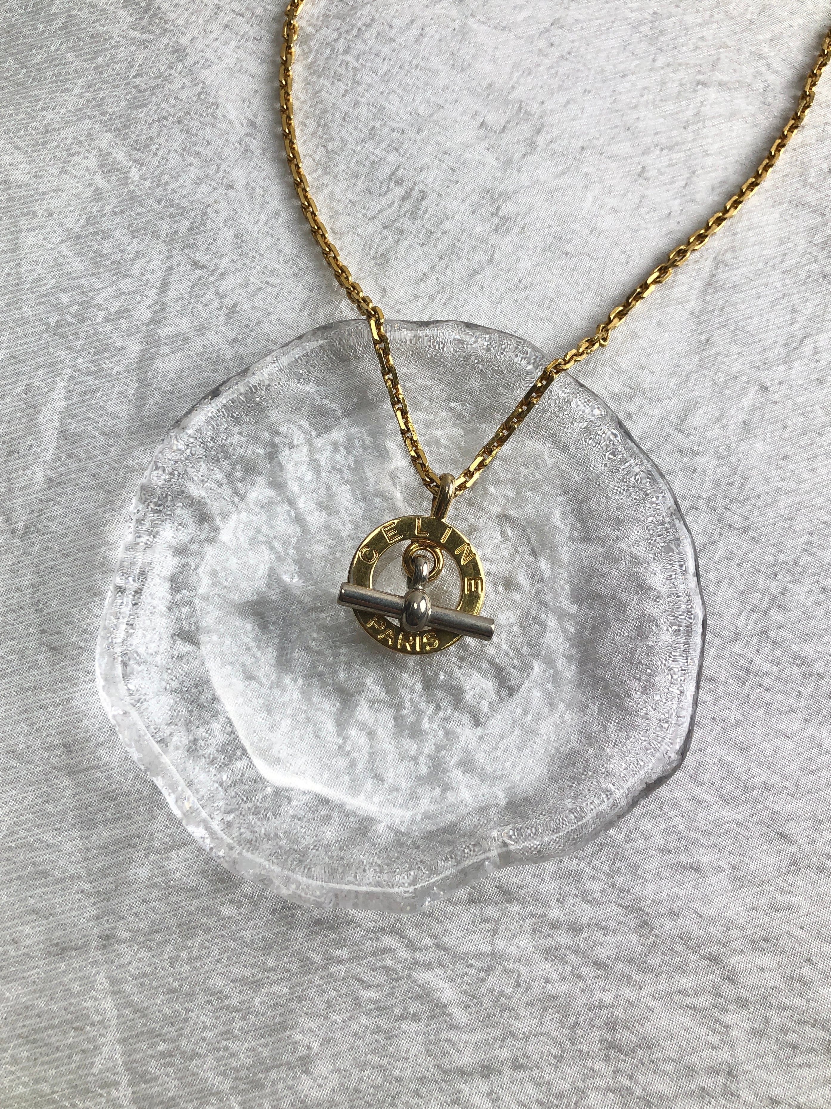 CELINE セリーヌ ネックレス ゴールド マンテル vintage ヴィンテージ オールド b7y8ap