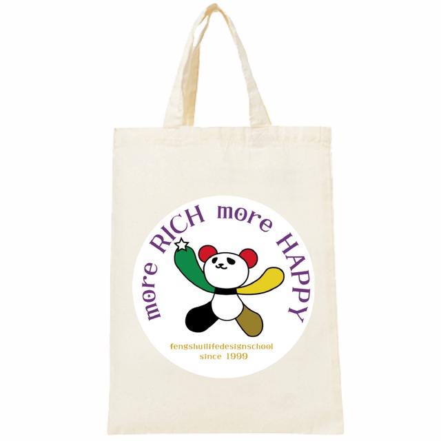 五行パンダのトートバック　A4サイズ