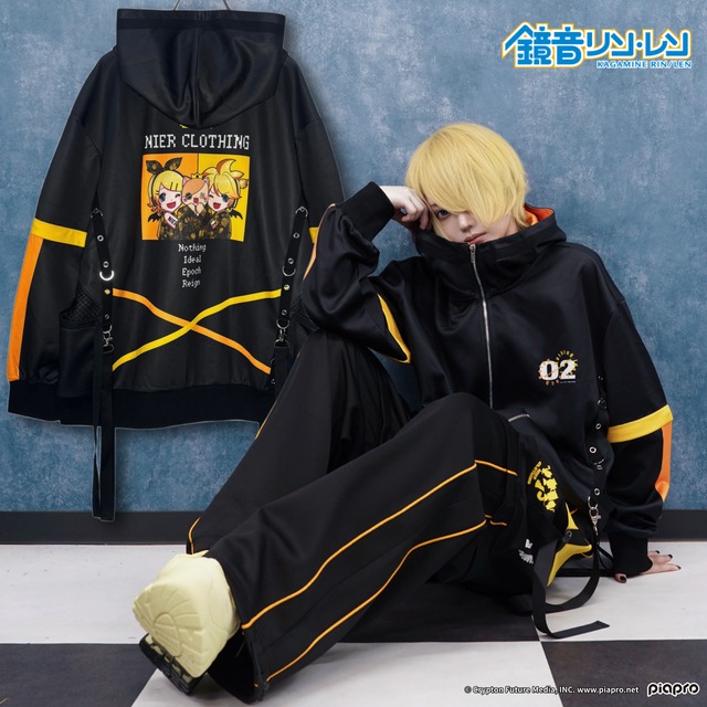 袖切り離し可能3WAY ZIP OUTER【鏡音リン・鏡音レン】☆缶バッジ4個付き