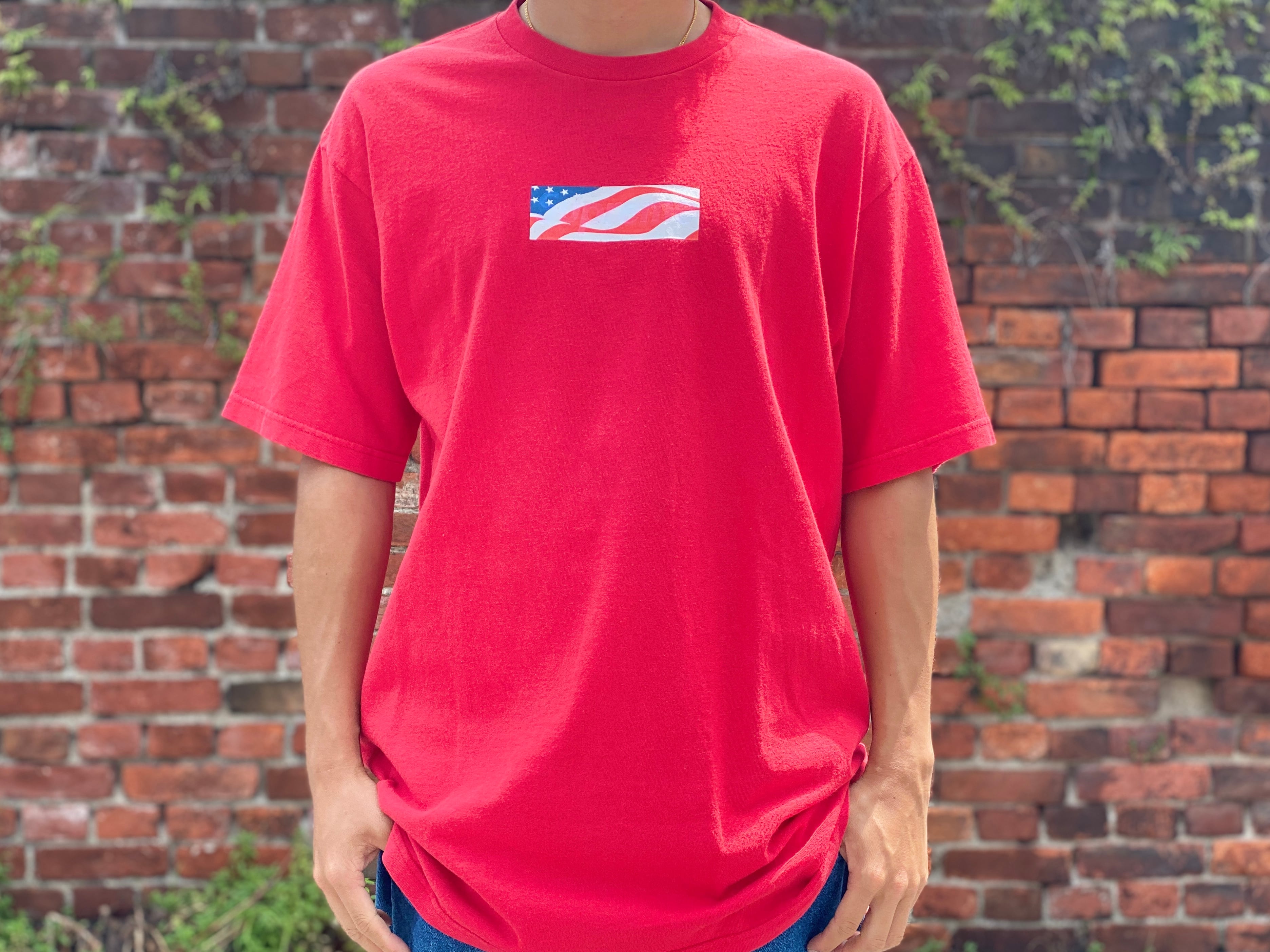 30％OFF Supreme PATRIOT BOX LOGO TEE AMERICAN FLAG RED LARGE 