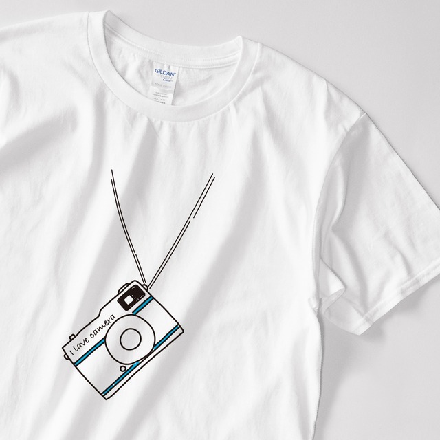 オシャレ掛け カメライラストtシャツ みずいろ Zukashi Collect
