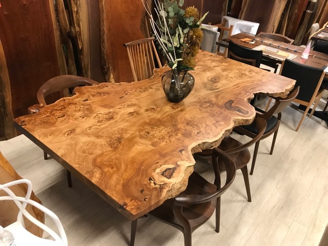 【バール杢】ウィロー（レッドポプラ）_2290×1030-870-1180×55_横浜元町店_テーブル天板/一枚板 201097  t001