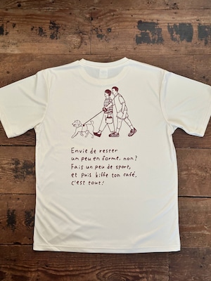 【完全受注生産】cafe vivement dimanche × さもゆりこ / メッシュドライ 半袖 イラスト Tシャツ