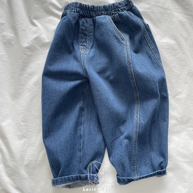 《予約》lovin' ¨ boyfit fleece denim pants