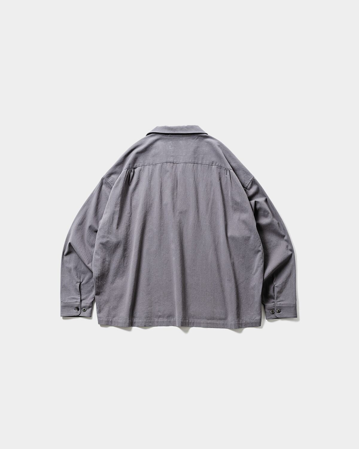 DELUXE x TIGHTBOOTH - FLANNEL SKIPPER SHIRT GRAY | stashstore