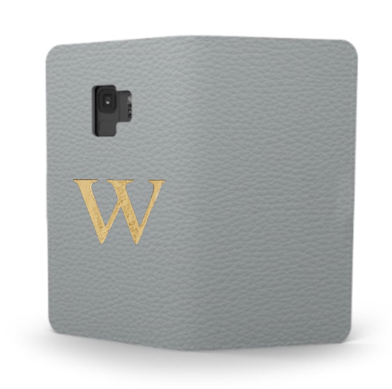 Galaxy Premium Shrink Leather Case (Ice Grey)  : Book cover Type
