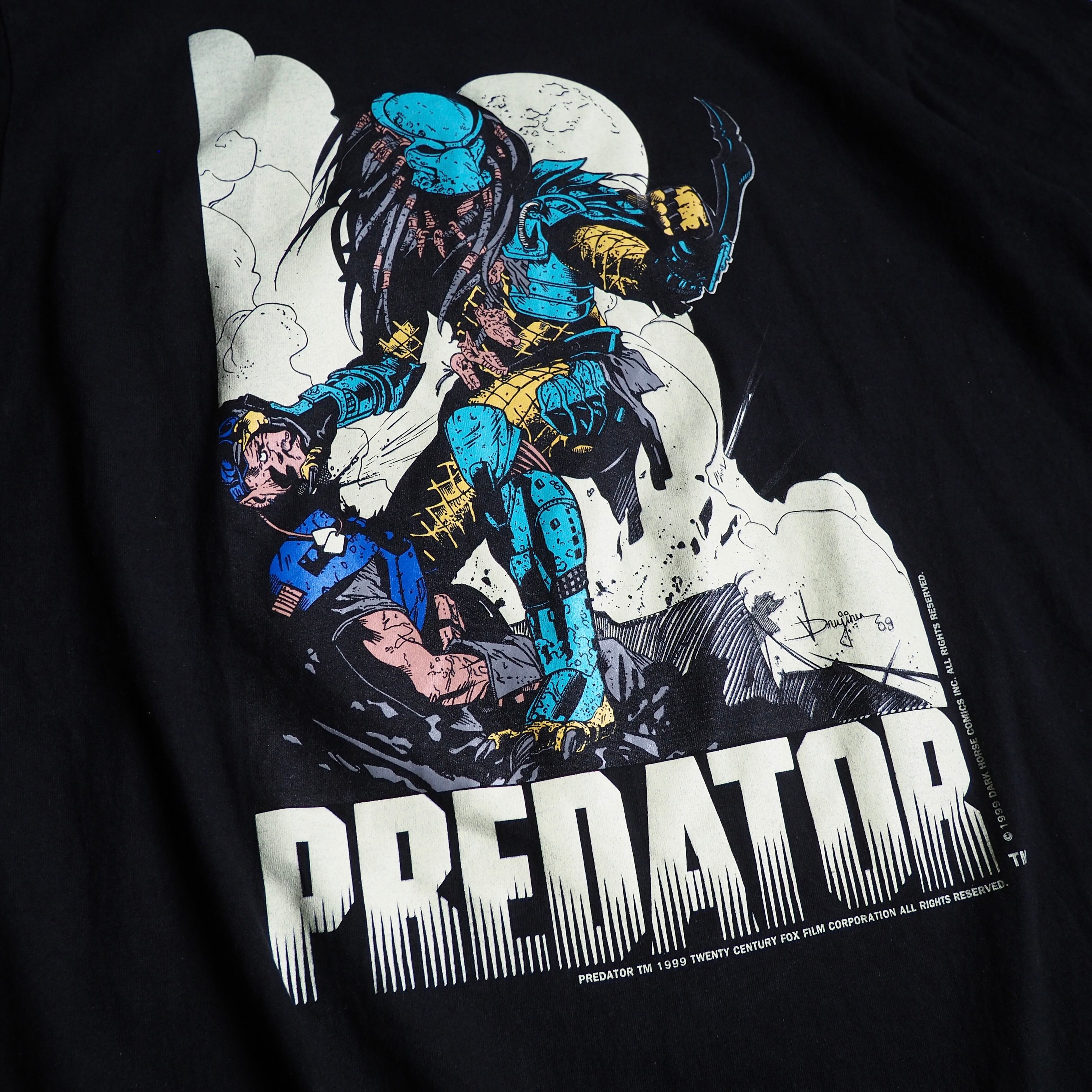 1999s " Special - PREDATOR " Movie printed vintage loose Tee
