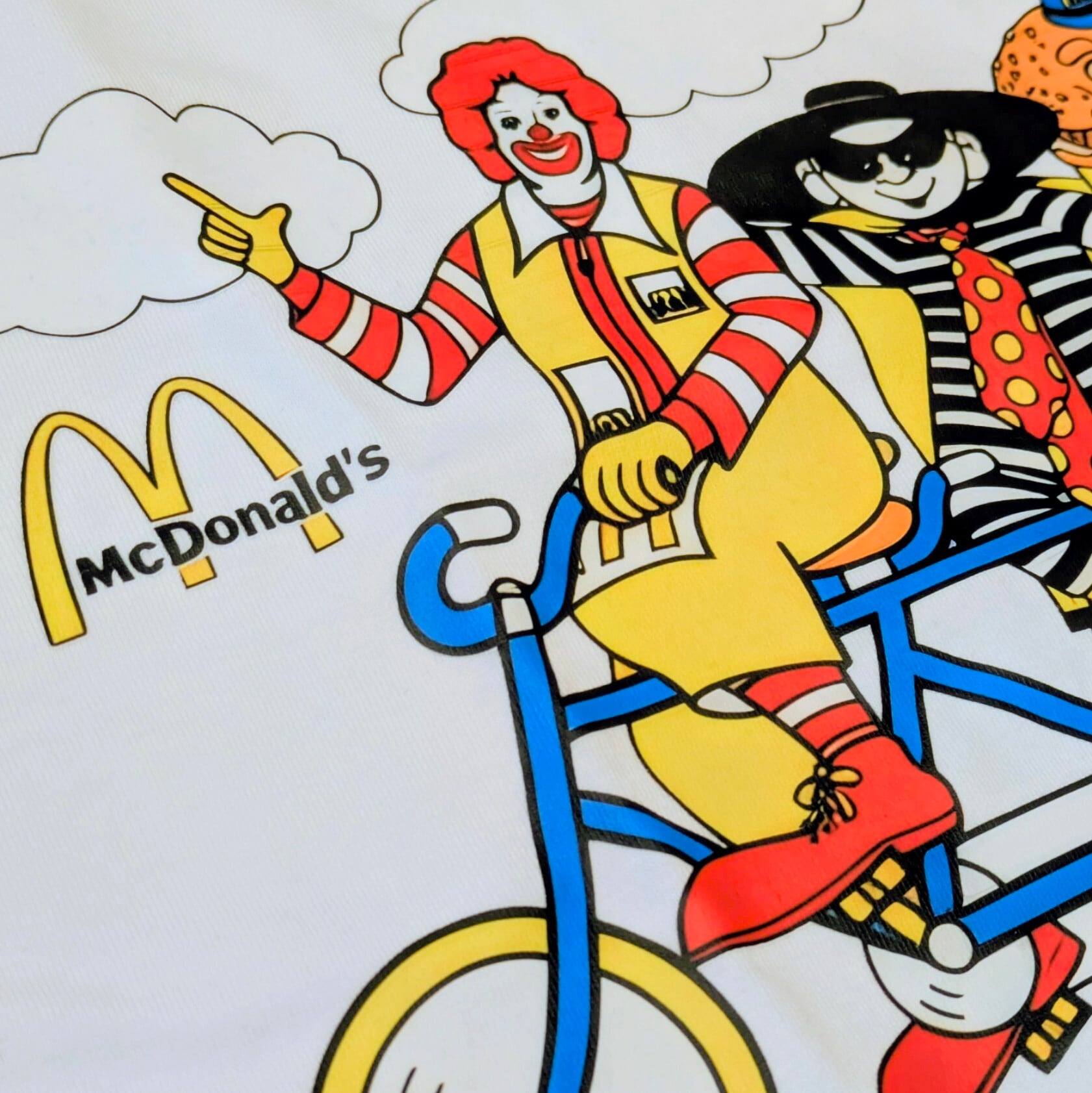 【 McDonald's ( マクドナルド )】『 bicycle 』Tシャツ / ロナルド・マクドナルド / ハンバーグラー / ビッグマックポリス 〚アメリカン雑貨 アメトイ〛