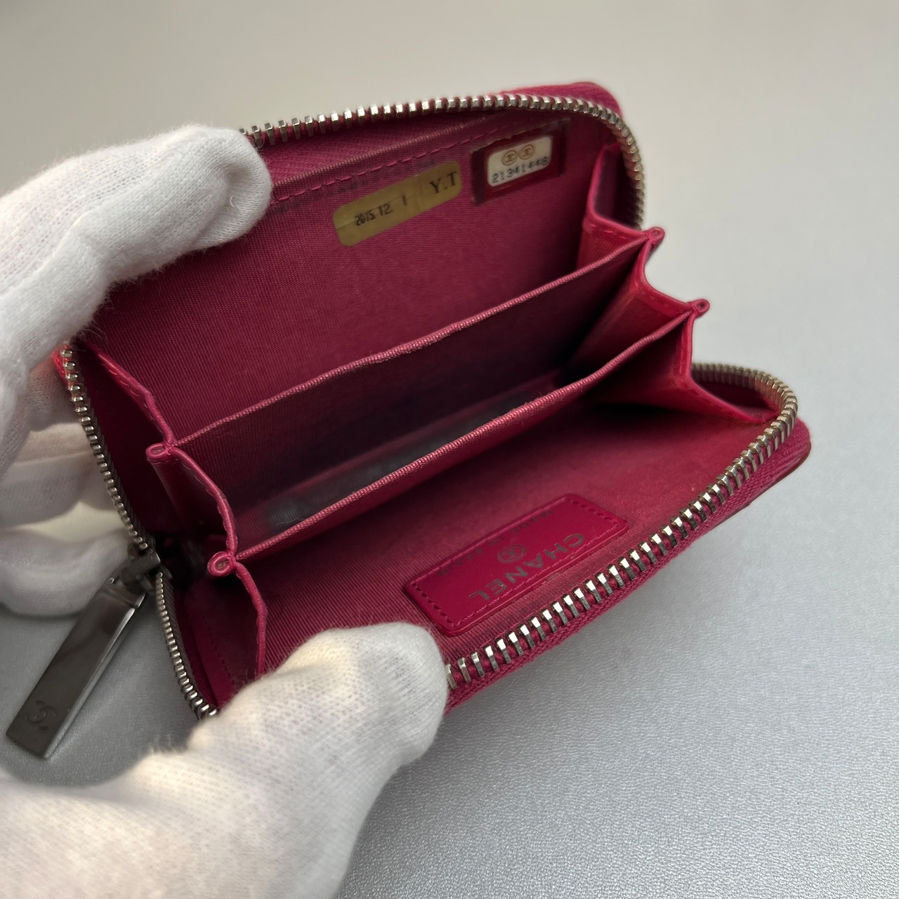 CHANEL シャネル ココマーク  エナメル コインケース ピンク A-9972