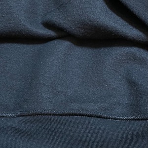 【PORT&COMPANY】刺繍 ワンポイントロゴ スウェット パーカー フーディー プルオーバー XL相当 ビッグシルエット 黒 US古着