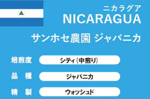 【ニカラグア】サンホセ農園 ジャバニカ（中煎り）