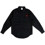 One Family / Long Sleeve Work Shirt / Red Chili / Navy / S (size)