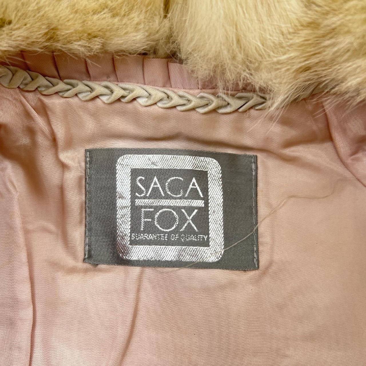 高級毛皮◆SAGA MINK サガミンク 肉厚 リアルファー ミンク 系 毛皮 本毛皮 コート ガウン ジャケット D 44/F 46 /レディース/ホワイト系